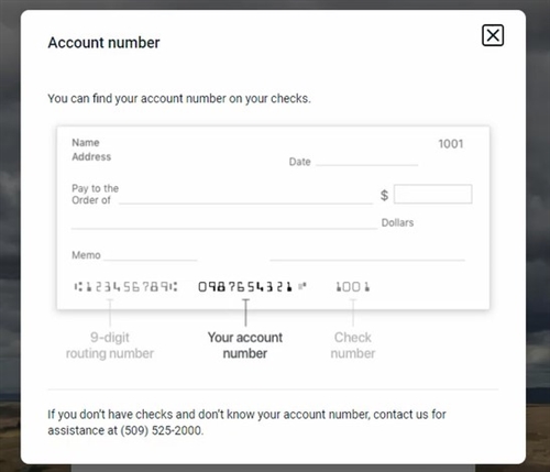 Where to find account number on check